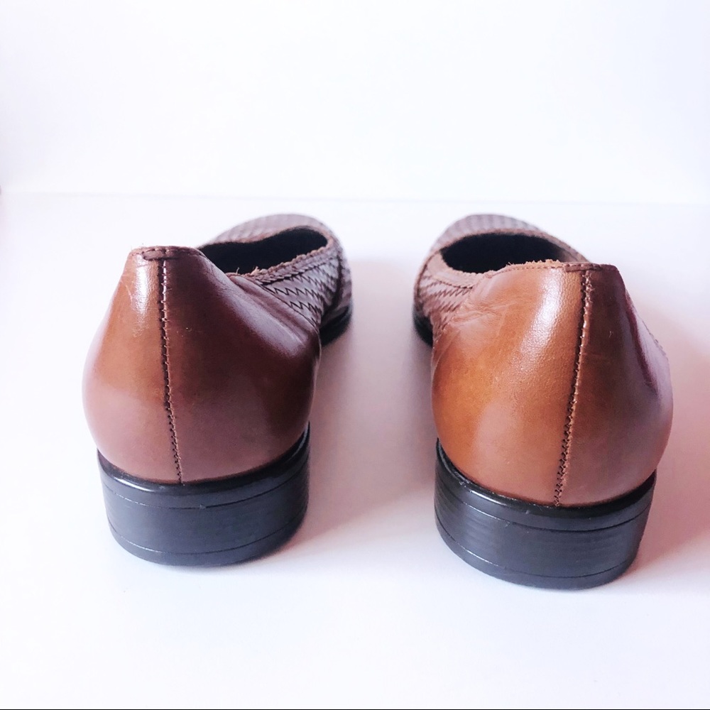 TROTTERS BROWN WOVEN LEATHER SLIP ON LOAFER SIZE 9 - Picture 5 of 13